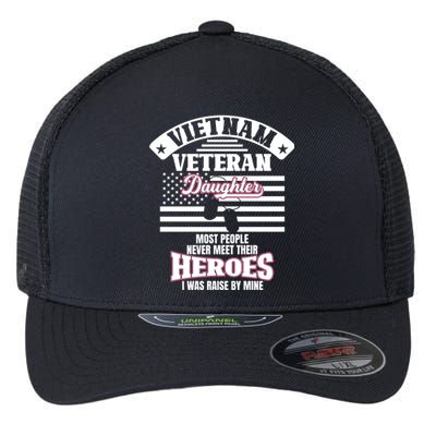 Vietnam Veteran Daughter Fun Memorial Day Veteran Graphic Great Gift Flexfit Unipanel Trucker Cap