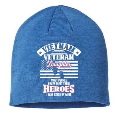 Vietnam Veteran Daughter Fun Memorial Day Veteran Graphic Great Gift Sustainable Beanie