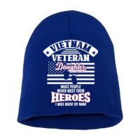 Vietnam Veteran Daughter Fun Memorial Day Veteran Graphic Great Gift Short Acrylic Beanie