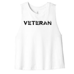 Veteran Women's Racerback Cropped Tank