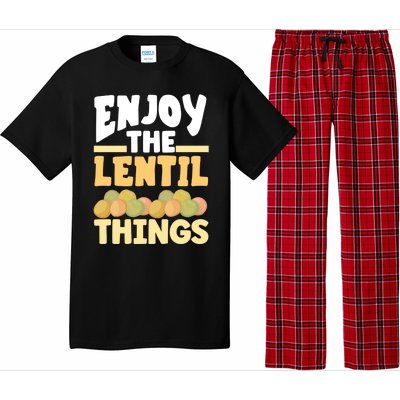 Vaganism Vegetarian Enjoy The Lentil Things Joke Gift Pajama Set