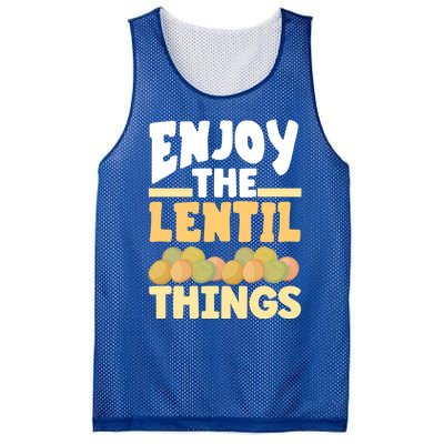 Vaganism Vegetarian Enjoy The Lentil Things Joke Gift Mesh Reversible Basketball Jersey Tank