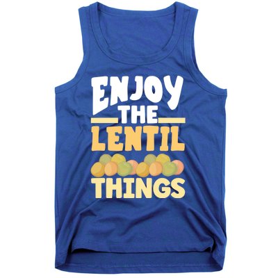 Vaganism Vegetarian Enjoy The Lentil Things Joke Gift Tank Top