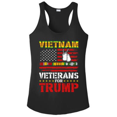 Vietnam Veterans For Trump 2024 Ladies PosiCharge Competitor Racerback Tank