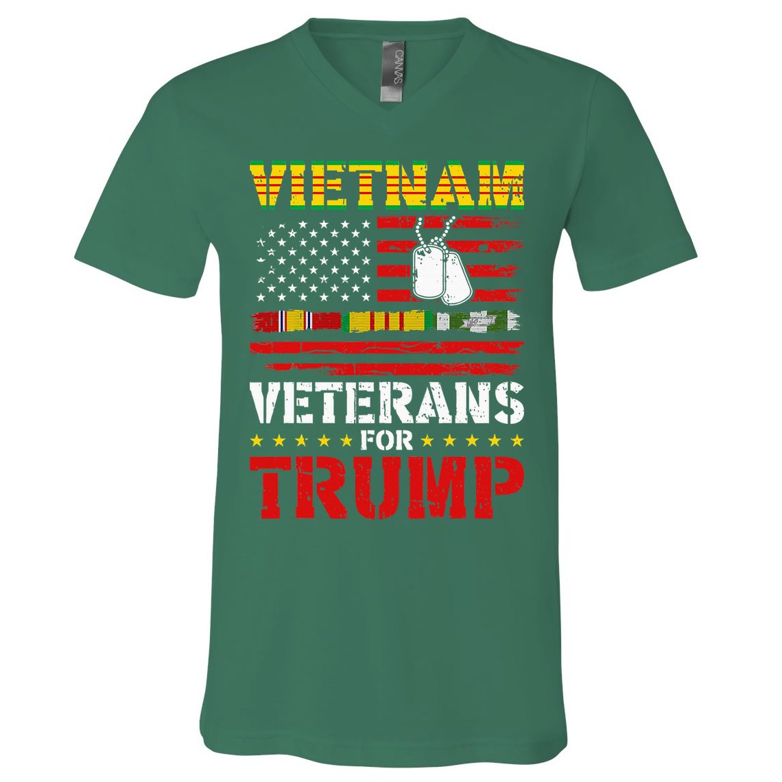 Vietnam Veterans For Trump 2024 V-Neck T-Shirt