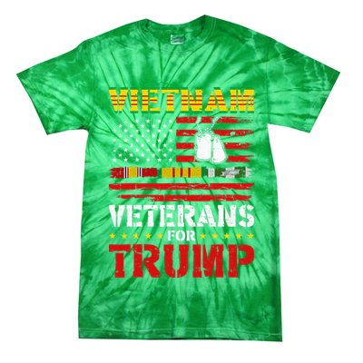 Vietnam Veterans For Trump 2024 Tie-Dye T-Shirt