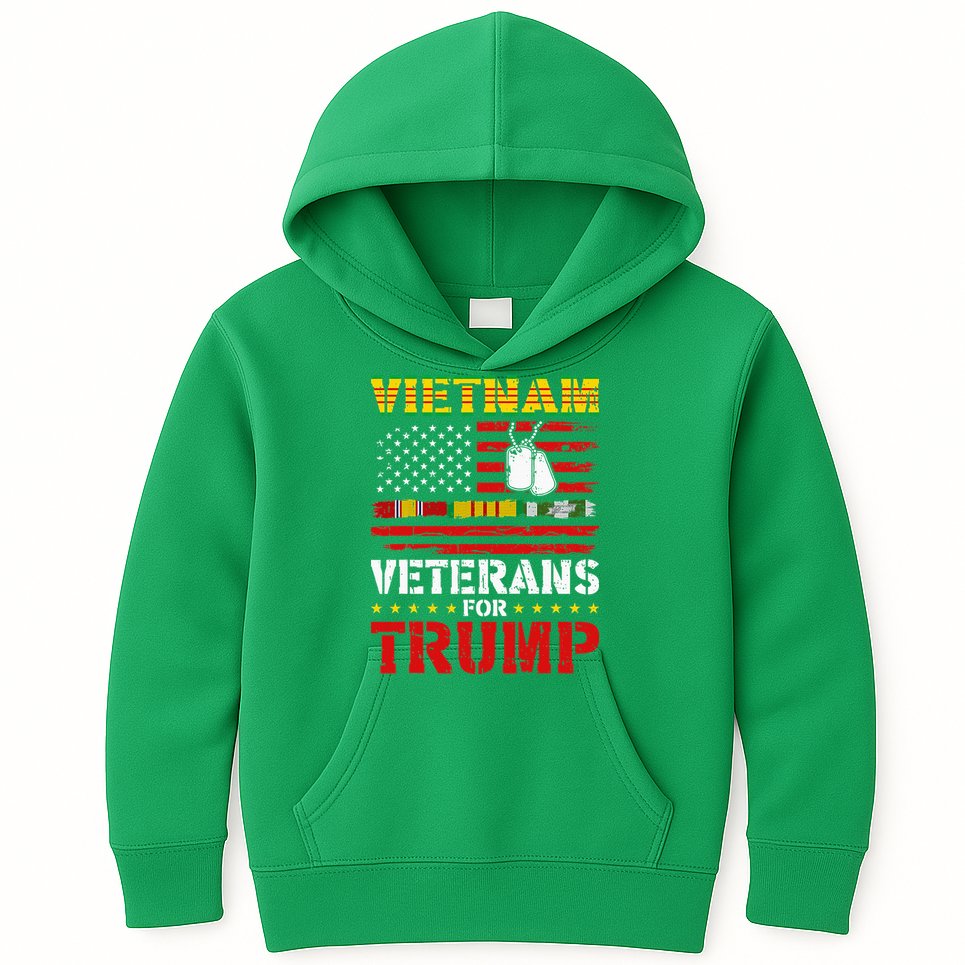 Vietnam Veterans For Trump 2024 Kids Hoodie