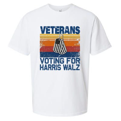 Veterans Voting For Harris Walz Waltz 2024 Sueded Cloud Jersey T-Shirt