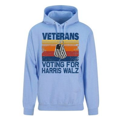 Veterans Voting For Harris Walz Waltz 2024 Unisex Surf Hoodie