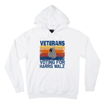 Veterans Voting For Harris Walz Waltz 2024 Hoodie