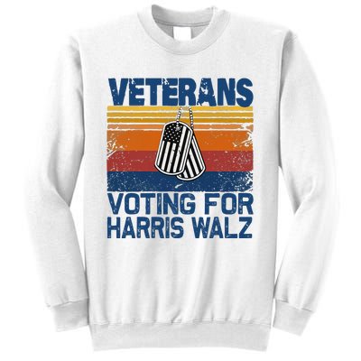 Veterans Voting For Harris Walz Waltz 2024 Sweatshirt