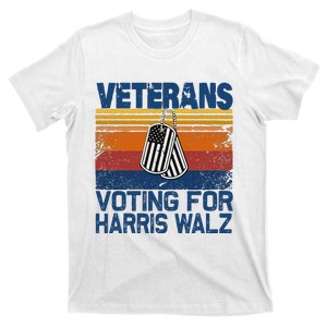 Veterans Voting For Harris Walz Waltz 2024 T-Shirt