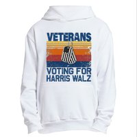 Veterans Voting For Harris Walz Waltz 2024 Urban Pullover Hoodie