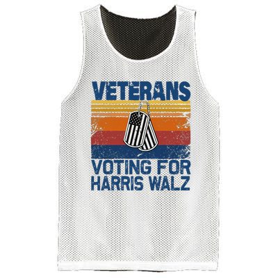 Veterans Voting For Harris Walz Waltz 2024 Mesh Reversible Basketball Jersey Tank