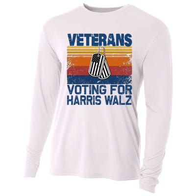 Veterans Voting For Harris Walz Waltz 2024 Cooling Performance Long Sleeve Crew