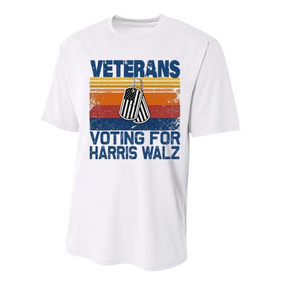 Veterans Voting For Harris Walz Waltz 2024 Performance Sprint T-Shirt