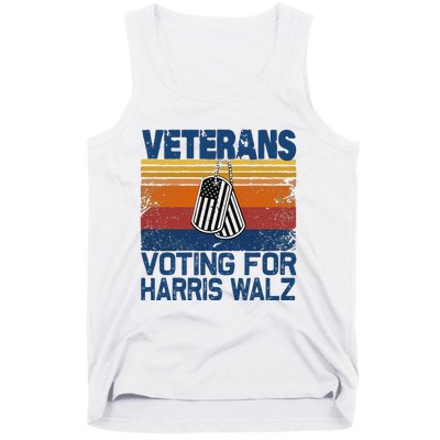 Veterans Voting For Harris Walz Waltz 2024 Tank Top