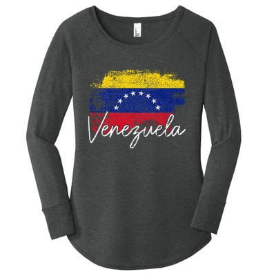 Venezuela Vintage Flag Venezuelan Pride Roots Women's Perfect Tri Tunic Long Sleeve Shirt