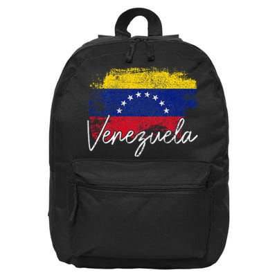 Venezuela Vintage Flag Venezuelan Pride Roots 16 in Basic Backpack