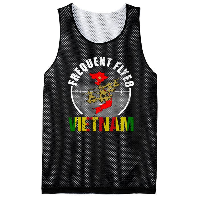 Vietnam Veteran Frequent Flyer Huey Helicopter Vintage Mesh Reversible Basketball Jersey Tank