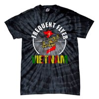 Vietnam Veteran Frequent Flyer Huey Helicopter Vintage Tie-Dye T-Shirt