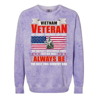 Vietnam Veteran Fought Without Support Colorblast Crewneck Sweatshirt