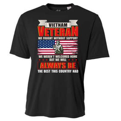 Vietnam Veteran Fought Without Support Cooling Performance Crew T-Shirt