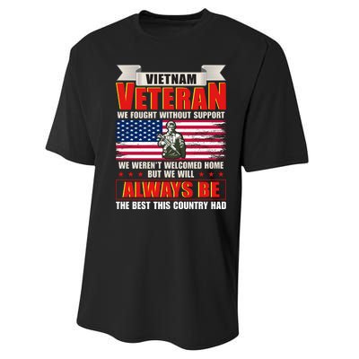 Vietnam Veteran Fought Without Support Performance Sprint T-Shirt