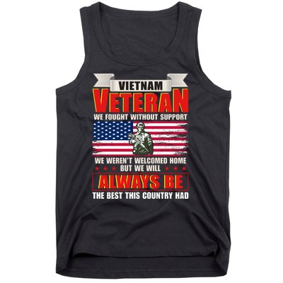 Vietnam Veteran Fought Without Support Tank Top