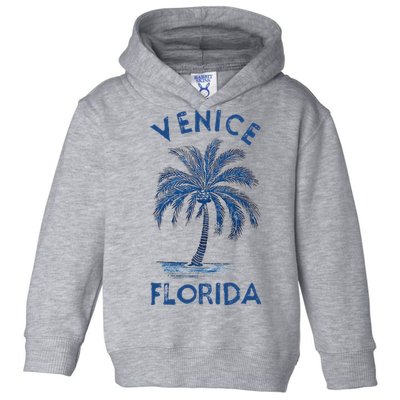 Vintage Venice Florida Palm Tree Fl Toddler Hoodie