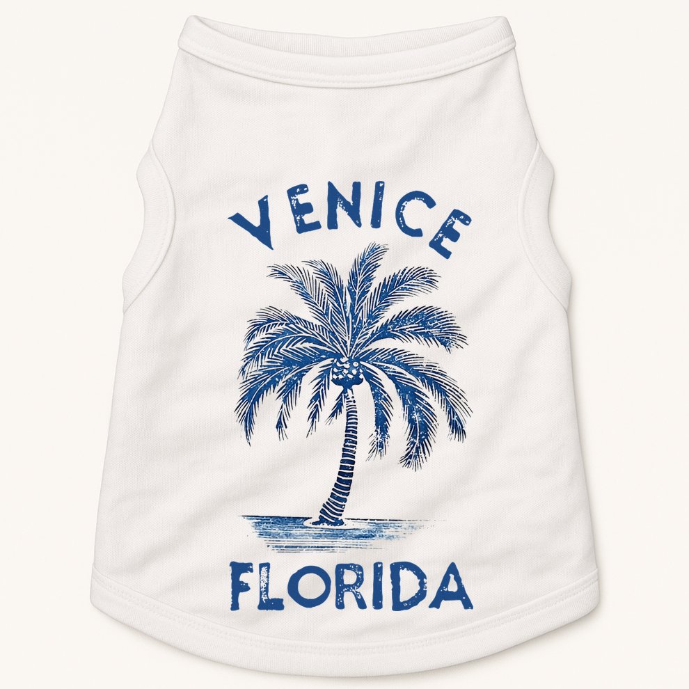 Vintage Venice Florida Palm Tree Fl Doggie Tank