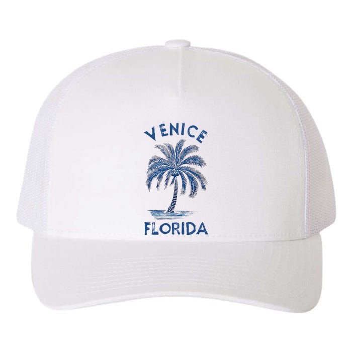 Vintage Venice Florida Palm Tree Fl Yupoong Adult 5-Panel Trucker Hat