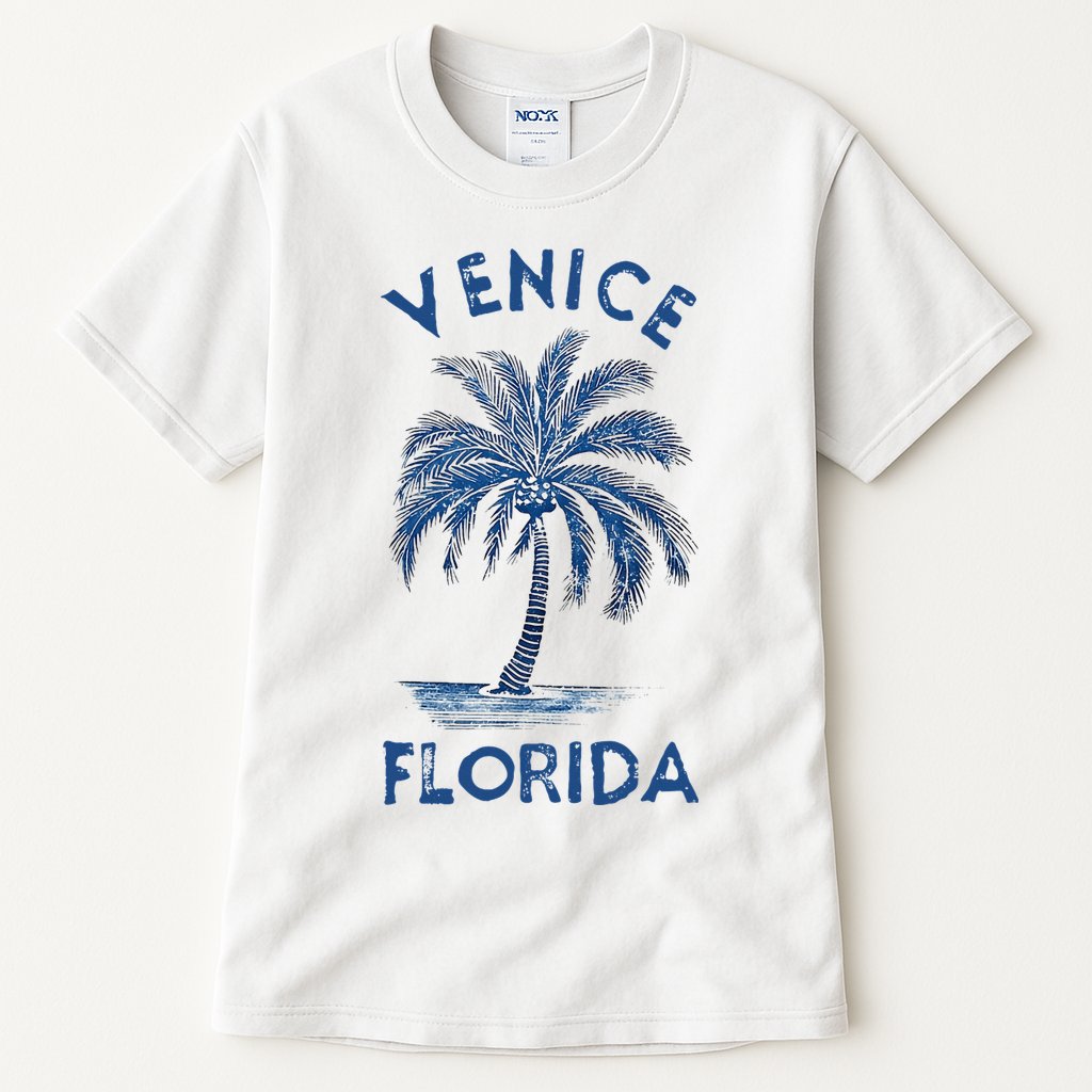 Vintage Venice Florida Palm Tree Fl Tall T-Shirt