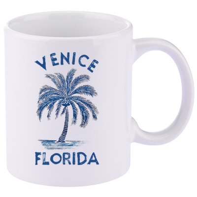 Vintage Venice Florida Palm Tree Fl 11oz C Handle Ceramic Mug