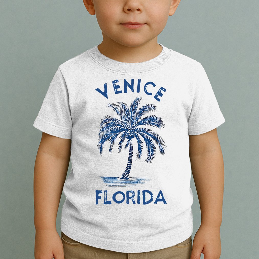 Vintage Venice Florida Palm Tree Fl Toddler T-Shirt