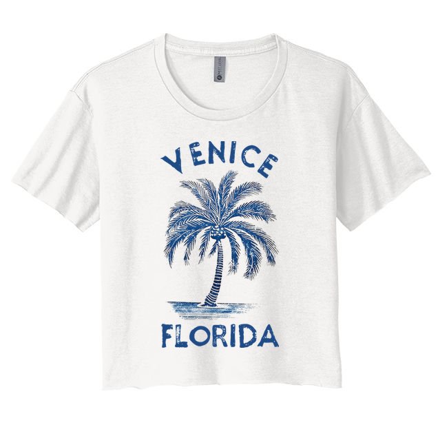Vintage Venice Florida Palm Tree Fl Crop Top