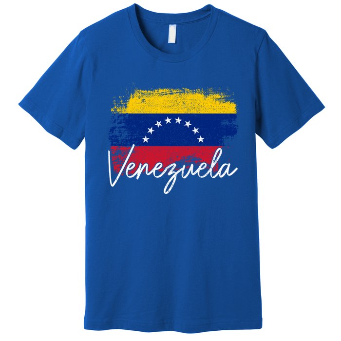 Venezuela Vintage Flag Venezuelan Pride Roots Great Gift Premium T-Shirt