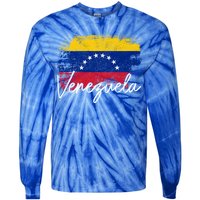 Venezuela Vintage Flag Venezuelan Pride Roots Great Gift Tie-Dye Long Sleeve Shirt