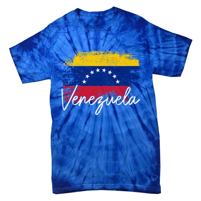 Venezuela Vintage Flag Venezuelan Pride Roots Great Gift Tie-Dye T-Shirt