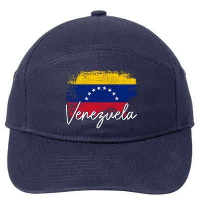 Venezuela Vintage Flag Venezuelan Pride Roots Great Gift 7-Panel Snapback Hat