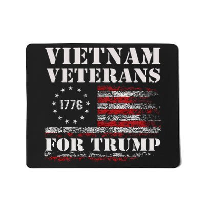 Vietnam Veterans For Trump 2024 American Flag 4th Of July Mousepad