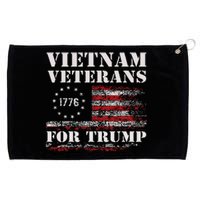 Vietnam Veterans For Trump 2024 American Flag 4th Of July Grommeted Golf Towel