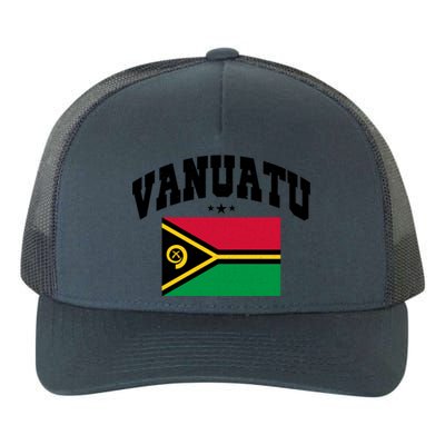 Vintage Vanuatu Flag Throwback Athletic Gift Yupoong Adult 5-Panel Trucker Hat