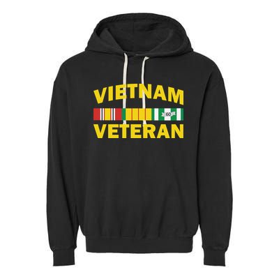 Vietnam Veteran Flag Logo Garment-Dyed Fleece Hoodie
