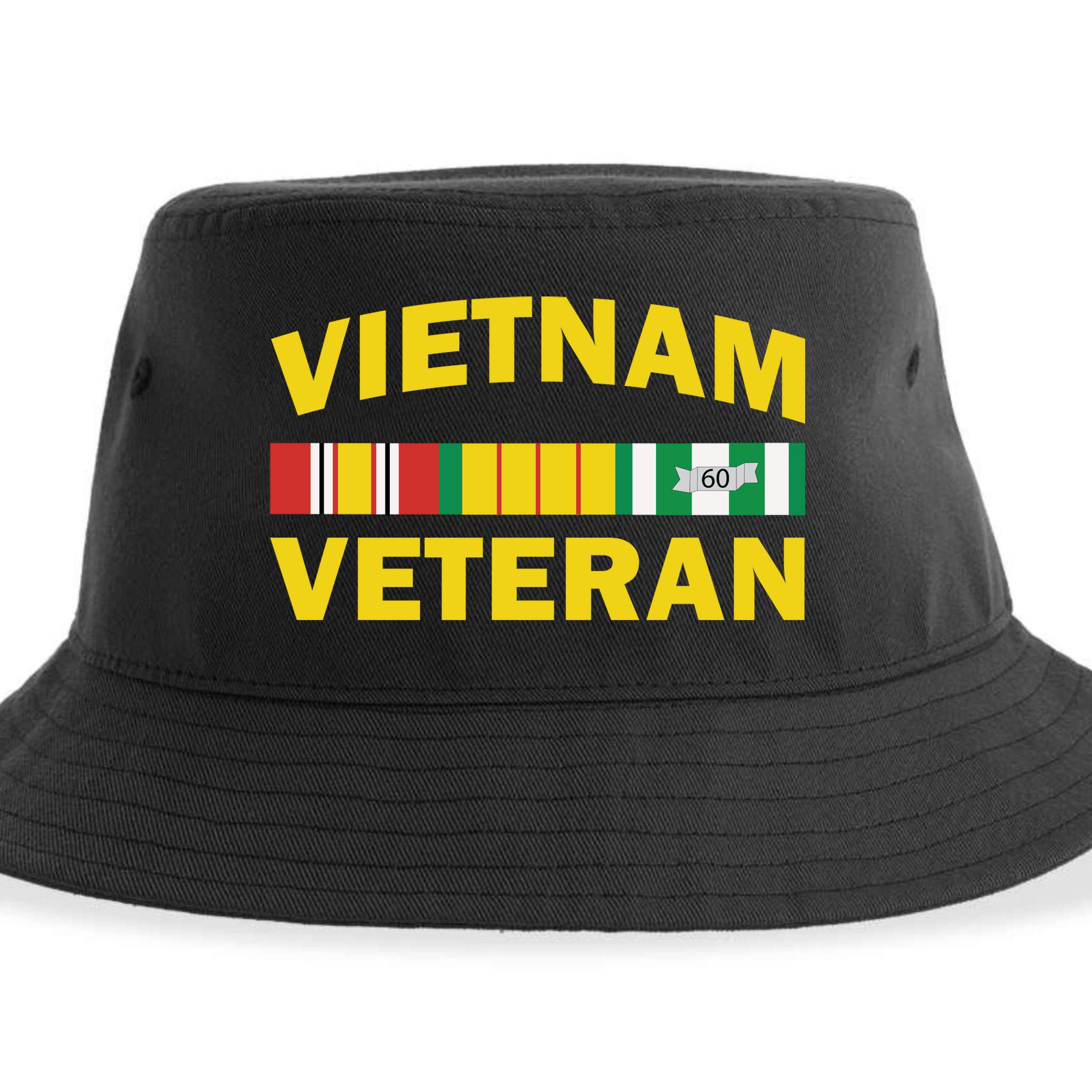 Vietnam Veteran Flag Logo Sustainable Bucket Hat