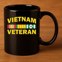 Vietnam Veteran Flag Logo 11oz C Handle Ceramic Mug