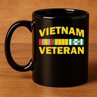 Vietnam Veteran Flag Logo 11oz C Handle Ceramic Mug