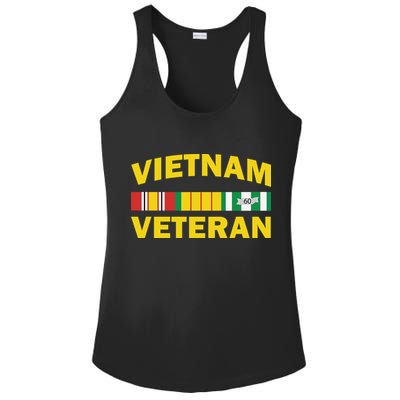 Vietnam Veteran Flag Logo Ladies PosiCharge Competitor Racerback Tank