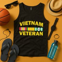 Vietnam Veteran Flag Logo Tank Top