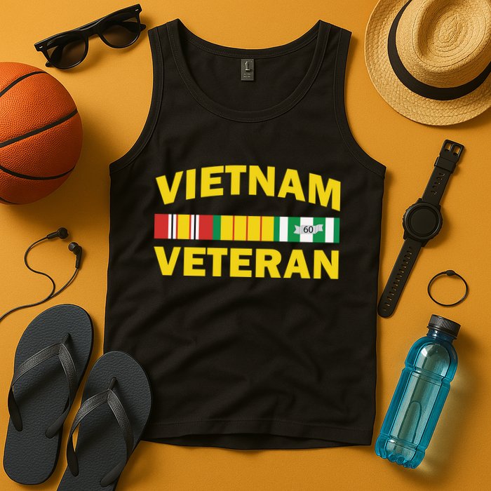 Vietnam Veteran Flag Logo Tank Top